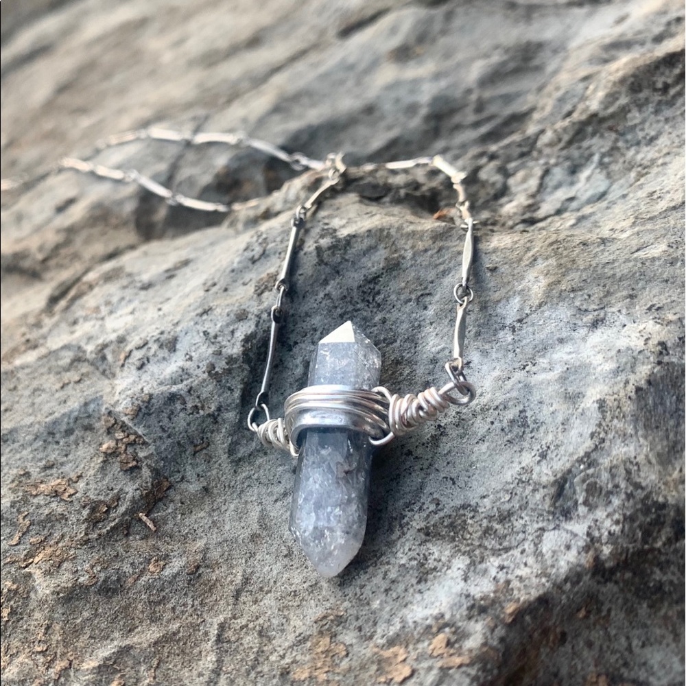 Phantom Quartz Crystal Necklace